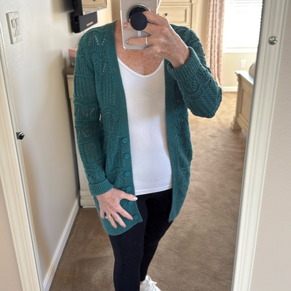 LC Lauren Conrad wide knit long cardigan